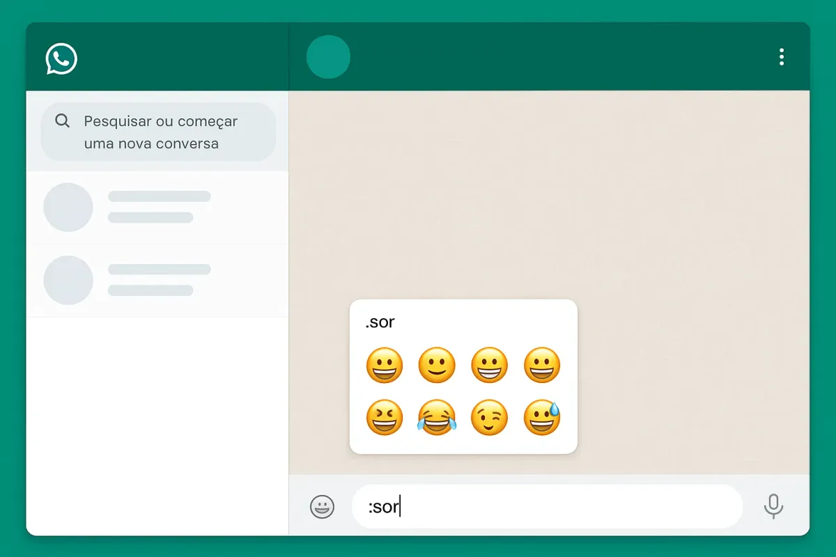 Atalhos de Emoji no WhatsApp