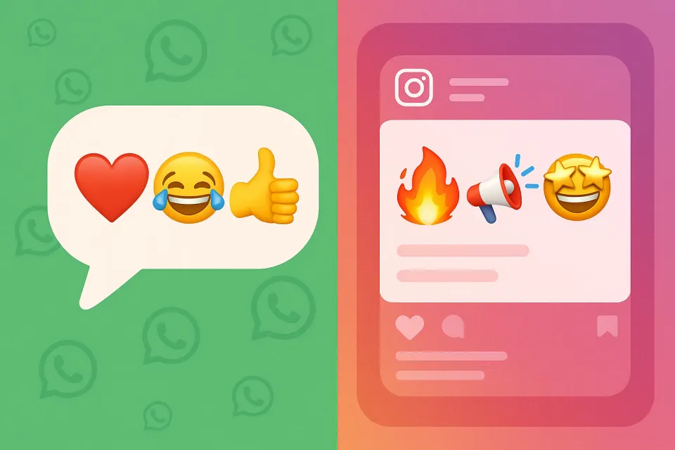 Emojis: Instagram vs. WhatsApp